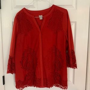 Woman’s Chico’s orange top size 16-18